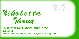 nikoletta thoma business card